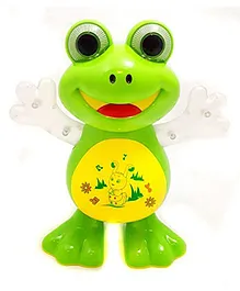 D&Y Redtick Plastic Musical and Dancing Frog Toy with Lights and Music - Multicolour