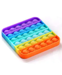 D&Y Redtick Square Shape Pop Bubble Stress Relieving Silicone Pop It Fidget Toy - Multicolor