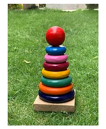 Kidmee Wooden Rainbow Stacker Multicolour - 8 Pieces