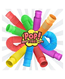 Chocozone Pop Out Tubes Fidget Toys Stress Toys for Adults Pop It Toys for 4 years+ girls & boys - 10 Pieces