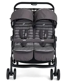 Joie Aire W/Rc Twin Stroller With Canopy - Black
