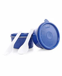 Cello Max Fresh 2 Container Lunch Box with Spoon & Fork - Blue