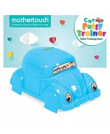 Mothertouch Car Shaped Potty Training Seat With Lid - Blue