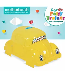 Mothertouch Car Shaped Potty Training Seat With Lid - Yellow