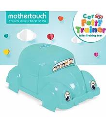 Mothertouch Car Shaped Potty Training Seat With Lid - Sea Green