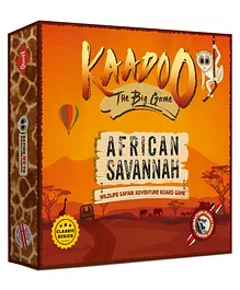 Kaadoo Migration Mania - African Savannah Edition Jungle Wildlife Safari Adventure Board Game  - Orange (Color May Vary)