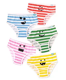 Plan B Pack Of 5 Striped Panties - Multi Colour