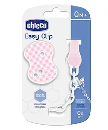 Chicco Clip With Chain - Pink (Color & Print May Vary)