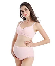 Momsoon Maternity & Nursing Bra & Panty Set - Pink