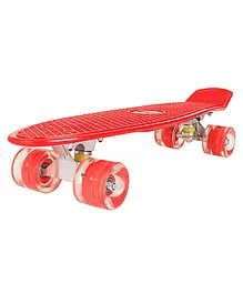 Strauss Cruiser Penny Board with LED Wheels - Red