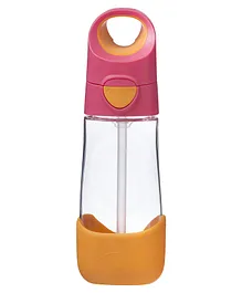B.Box Tritan Straw Drinking Water Bottle Strawberry Shake Pink Orange - 450 ml