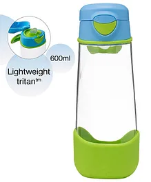 B.Box Tritan Straw Drinking Water Bottle Ocean Breeze Blue Green - 600 ml