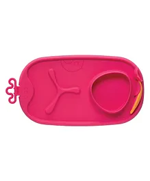 B.Box Roll & Go Mealtime Mat With Spoon - Pink