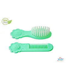 THE LITTLE LOOKERS Grooming Comb And Brush Set - Green