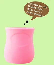 The Little Lookers Silicone Cover Pink - Fits 120 & 150 ml Feeding Bottle