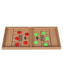 Goyal's Fast Sling Puck String Hockey Board Game- Brown