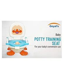 Goyals Duck Potty Training Seat with Removable Bowl and Closable Cover - Blue