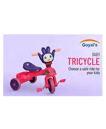 Goyal's Kandy Baby Tricycle with Music & Lights - Candy Pink