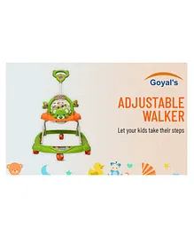 Goyal's Musical Walker with Parental Push Handle - Green