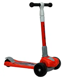 Goyal's Road Master Kids Scooter with 5 Height Adjustable & Foldable Handle Flashing LED Wheels Scooter - Red