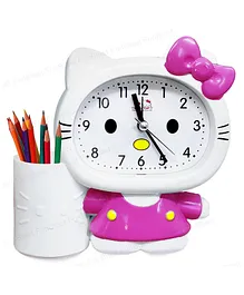 FunBlast Twin Bell Alarm Clock with Pen Holder - Pink