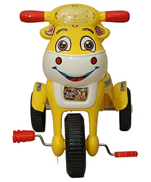 Goyal's Happy Birthday Baby Tricycle Ride On With Music & Light- Yellow