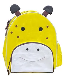 SNM Robert Giraffe Waterproof School Bags Yellow - 15 Inches