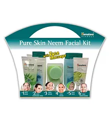 Himalaya Pure Skin Neem Facial KIt Pack of 6 With Face Massager - 499 gm