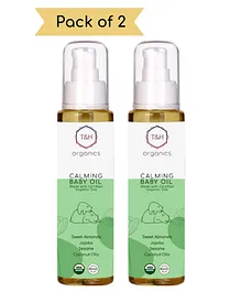 T&H Organics Calming Baby Oil Pack of 2 - 240 ml