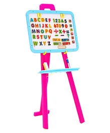 IToys 8 in 1  Easel Board with Stand - Blue & Pink