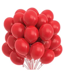 Chocozone Metallic Birthday Party Balloons Red - Pack Of 100