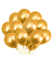 Chocozone Metallic Birthday Party Balloons Golden - Pack Of 100