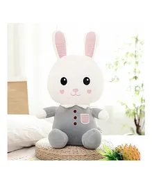 LITTLE HUNK Rabbit Soft Toy Grey White - Height 32 cm