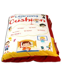 BLUE FERI Interactive Learning Velvet Cushion - Red