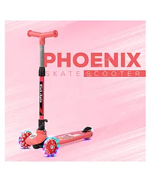 Baybee Phoenix Runner Scooter with Height Adjustable - Pink