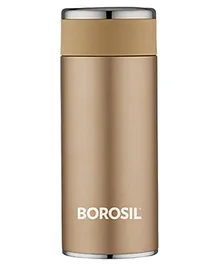 Borosil Hydra Travelsmart Double Walled Vacuum Insulated Flask Bottle Gold- 200 ml