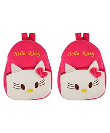 SS Impex Hello Kitty Plush School Bag Pack of 2 Pink - 14.5 Inches each