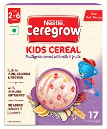 Nestle CEREGROW Growing Up Multigrain Cereal with Milk and Fruits - 300g Bag-In-Box
