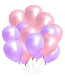 AMFIN Metallic Balloons with Ribbons set Light Purple & Light Pink - Pack of 208