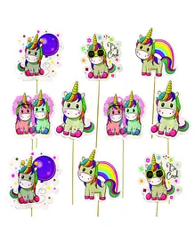 Unicorn Birthday Decorations / Unicorn props for photoshoot / Unicorn Birthday Props / Unicorn Decoration Kit / Unicorn Birthday Kids / Cake Props - Pack of 10