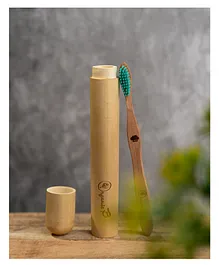 Organic B Neem Toothbrush With Eco Friendly Travel Case - Beige