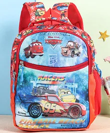 Disney Pixar Cars Kids School Bag Red And Blue  14 Inches