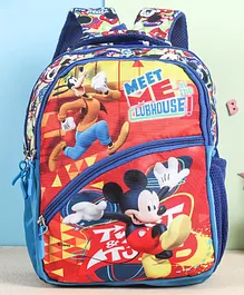 Mickey Mouse And Friends Printed Kids School Bag Blue  14 Inches