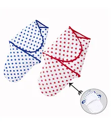 Baby Wish Baby Swaddle Wrap for Newborn Polka Dot Wrapper Combo Set