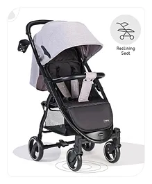 Babyhug Imperial Stroller With Foot Cover And Mosquito Net - Grey