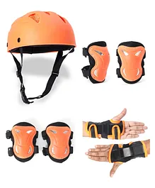 Pine Kids Protective Gears Pack Of 7 - Orange