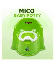 BAYBEE Mico Potty Training Chair With Removable Bowl & Covering Lid - Green