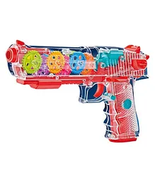 VGRASSP Musical Transparent Glow Gear Gun with 3D Lights and Music (Colour May Vary)