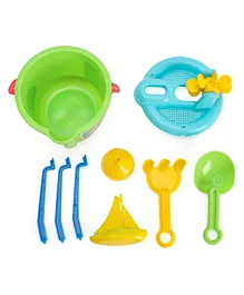Ratnas Sun & Sand Beach Toys Set Green - 9 Pieces(Colour may vary)