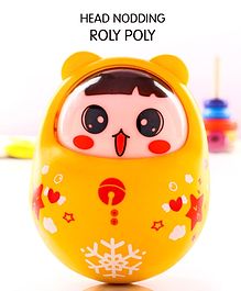 Head Nodding Push and Shake Orange Roly Poly| Wobbling Bell Sounds For 8 Months+| Child Safe Material| Gifting Toy| BIS Certified